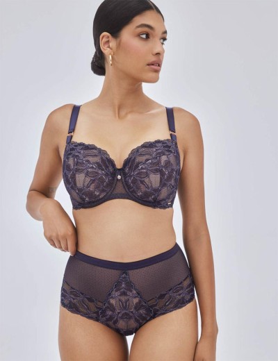 Трусы слипы высокие Alles GLOW classic navy blue, Цвет: темно-синий, Размеры: M, изображение 3