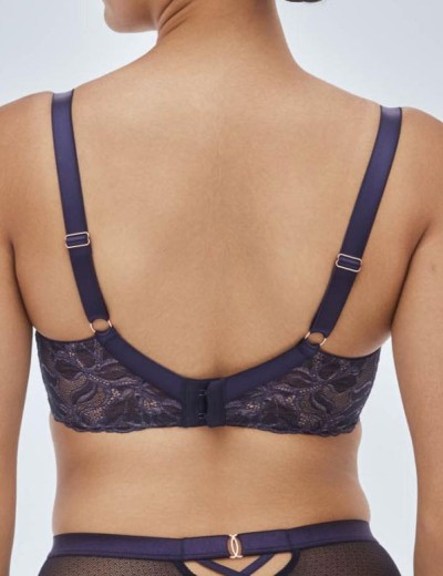 Бюстгальтер полупоролон Alles GLOW PU navy blue, Цвет: темно-синий, Размеры: 85F, изображение 2