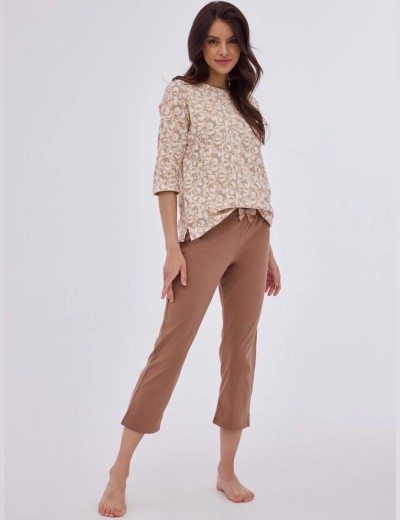 Пижама из хлопка Cornette 147 INES, Цвет: бежевый, Размеры: L, изображение 2