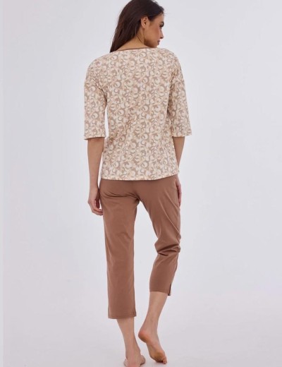 Пижама из хлопка Cornette 147 INES, Цвет: бежевый, Размеры: L, изображение 3