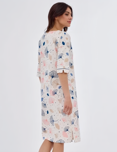 Ночная сорочка из хлопка Cornette 734 ESME, Цвет: экрю, Размеры: M, изображение 2