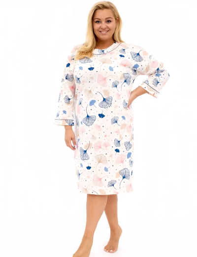 Ночная сорочка из хлопка Cornette 734 ESME, Цвет: экрю, Размеры: M, изображение 3