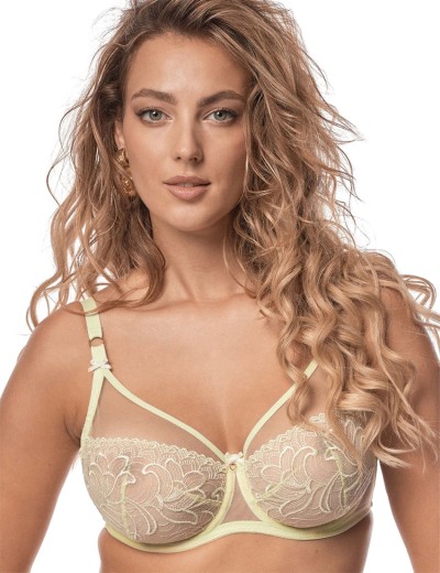 Мягкий бюстгальтер с вышивкой Mefemi JANETTE M мята, Цвет: мята, Размеры: 70G, изображение 4