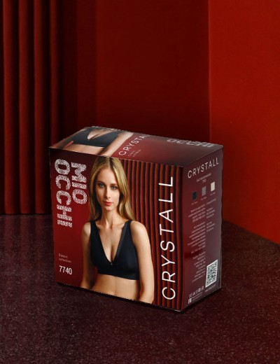 Бралетт со съемными вкладышами Mioocchi CRYSTALL 7740 grigio, Цвет: grigio (серый), Размеры: 70B, изображение 3