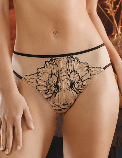 Комплект Mioocchi VALERIE 778484 бралетт и бразилиана nudo/nero, Цвет: nudo/nero, Размеры: L, изображение 5