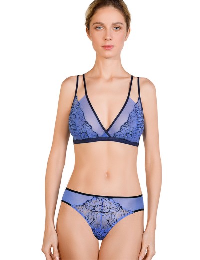 Комплект Mioocchi VALERIE 778484 бралетт и бразилиана fiordaliso/nero, Цвет: fiordaliso/nero, Размеры: XS, изображение 5