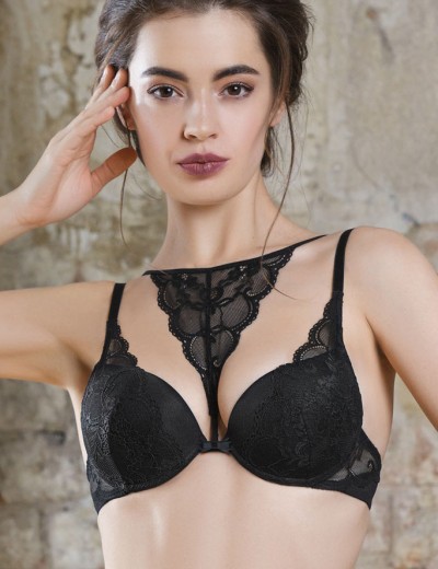 Бюстгальтер пуш-ап гелевый Mioocchi WANDA 7510 nero, Цвет: nero (черный), Размеры: 70C, изображение 7