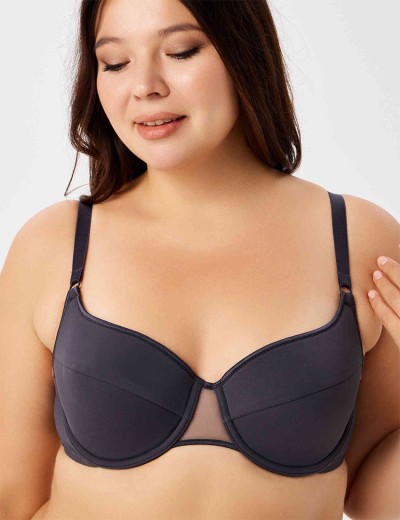 Бюстгальтер с уплотненной чашкой Misstyle 4115 / 415 антрацит, Цвет: антрацит, Размеры: 85D, изображение 5