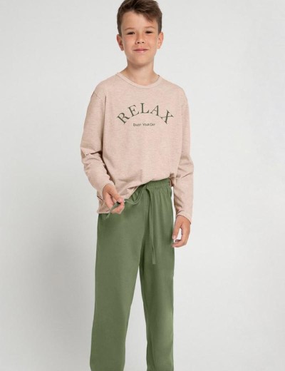 Детская пижама Taro 3086/3087/3090 SAMMY, Цвет: бежевый/хаки, Размеры: 128, изображение 2
