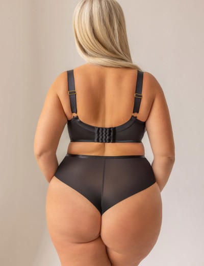 Высокие стринги Kris Line BLURRY stringshorts high waist, Цвет: черный+мульти, Размеры: L, изображение 4