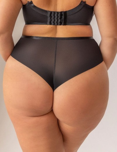 Высокие стринги Kris Line BLURRY stringshorts high waist, Цвет: черный+мульти, Размеры: L, изображение 2