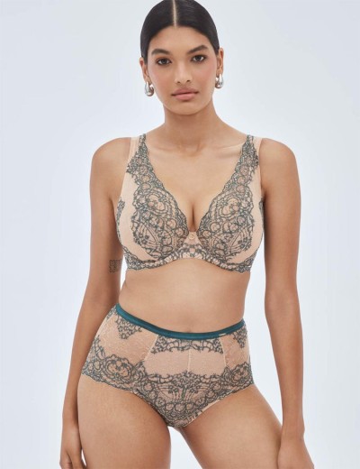 Бюстгальтер бралетт Alles SPLENDORE M Bralette beige-green, Цвет: бежевый, Размеры: 75C, изображение 8