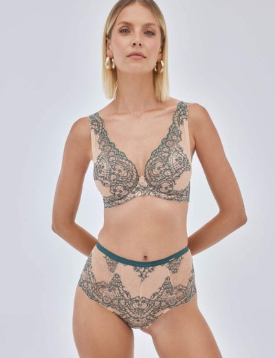 Трусы стринги Alles SPLENDORE stringi classic beige-green, Цвет: бежевый, Размеры: M, изображение 4