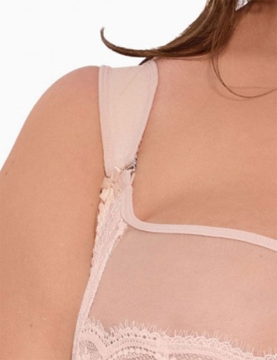 Бюстгальтер мягкий размера плюс Gaia 1262 CAMILLA M MAXI жемчужный, Цвет: жемчужный, Размеры: 85L, изображение 4