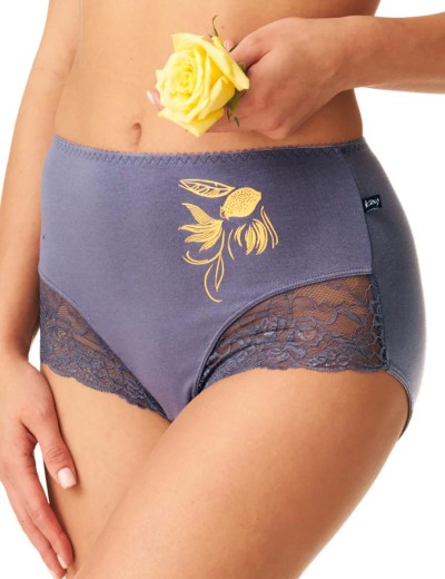 Набор высоких трусов слипов Key LPF 910 (2 шт) фиолетовый/жёлтый, Цвет: фиолетовый/жёлтый, Размеры: M, изображение 2