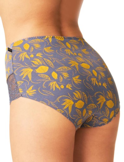 Набор высоких трусов слипов Key LPF 910 (2 шт) фиолетовый/жёлтый, Цвет: фиолетовый/жёлтый, Размеры: M, изображение 3