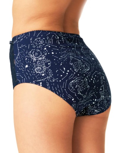 Набор высоких трусов слипов Key LPF 911 (2 шт) темно-синий/белый, Цвет: темно-синий/белый, Размеры: M, изображение 3