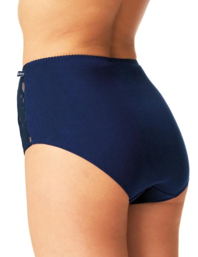 Набор высоких трусов слипов Key LPF 911 (2 шт) темно-синий/белый, Цвет: темно-синий/белый, Размеры: M, изображение 4