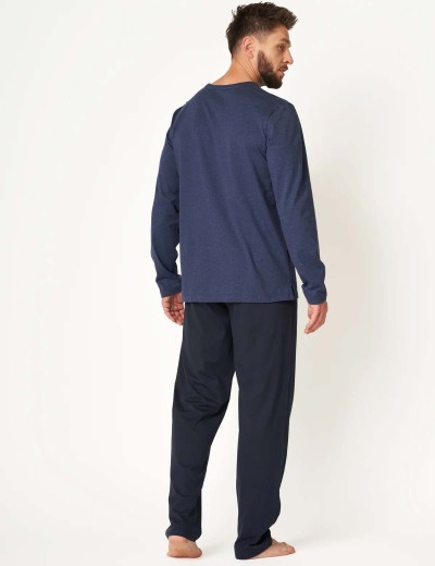 Пижама мужская со штанами Key MNS 625 темно-синий, Цвет: темно-синий, Размеры: XL, изображение 3