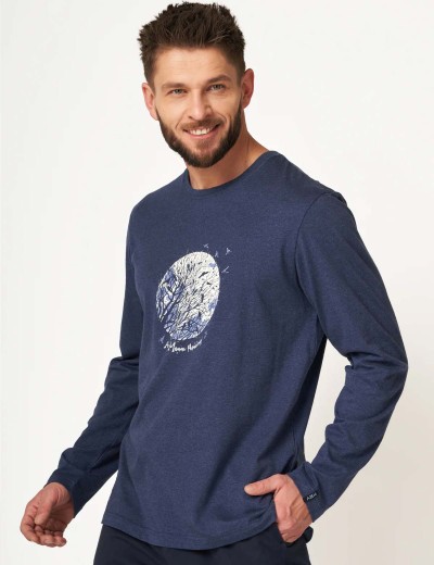 Пижама мужская со штанами Key MNS 625 темно-синий, Цвет: темно-синий, Размеры: XL, изображение 4