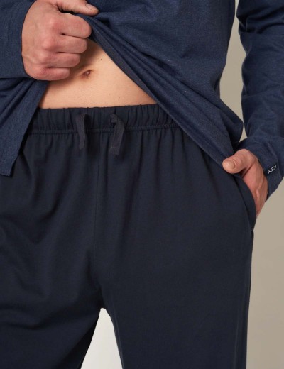 Пижама мужская со штанами Key MNS 625 темно-синий, Цвет: темно-синий, Размеры: XL, изображение 5