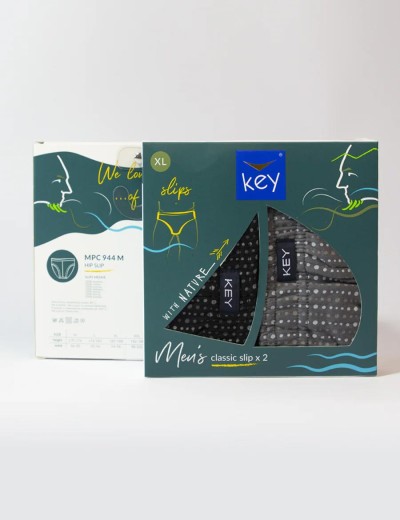 Набор трусов слипов Key MPC 944 (2 шт) черный+серый, Цвет: черный+серый, Размеры: L, изображение 3