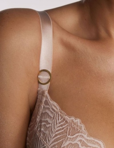 Мягкий кружевной бюстгальтер Kinga LUNA 1101-SC светло-бежевый, Цвет: светло-бежевый, Размеры: 100D, изображение 3