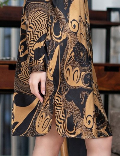 Домашняя рубашка-халат Mia-Amore ANTIKA 3477, Цвет: черный/медный, Размеры: 2XL, изображение 5 Домашняя рубашка-халат Mia-Amore ANTIKA 3477, Цвет: черный/медный, Размеры: 2XL, изображение 5