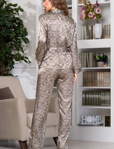 Пижама атласная Mia-Amore AJUR 8769, Цвет: капучино, Размеры: S, изображение 2