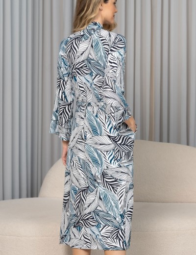 Трикотажный халат с узором Mia-Amore VESTA 5339, Цвет: мультицвет, Размеры: 4XL/5XL, изображение 2