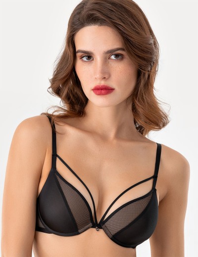 Бюстгальтер пуш-ап гель Mioocchi ORNELLA 8190 nero, Цвет: nero (черный), Размеры: 70A, изображение 4