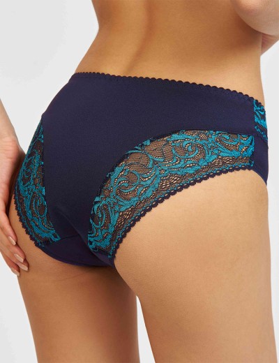 Трусы слипы биколор Simona M 035/98 кварц-лазурит, Цвет: кварц-лазурит, Размеры: L, изображение 2