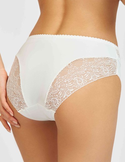 Трусы слипы Simona M 035 молоко-сетка, Цвет: молоко-сетка, Размеры: L, изображение 2