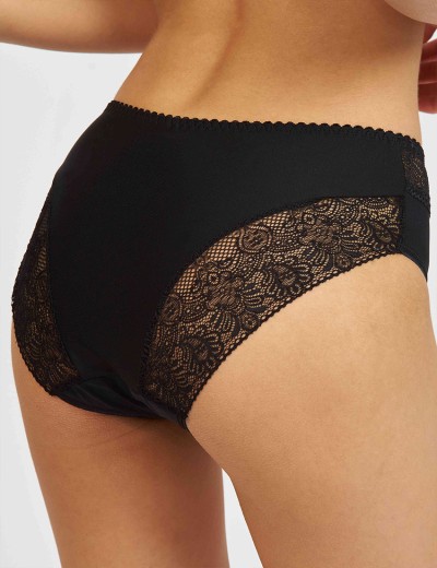 Трусы слипы Simona M 035 черный-сетка, Цвет: черно-сетка, Размеры: L, изображение 2