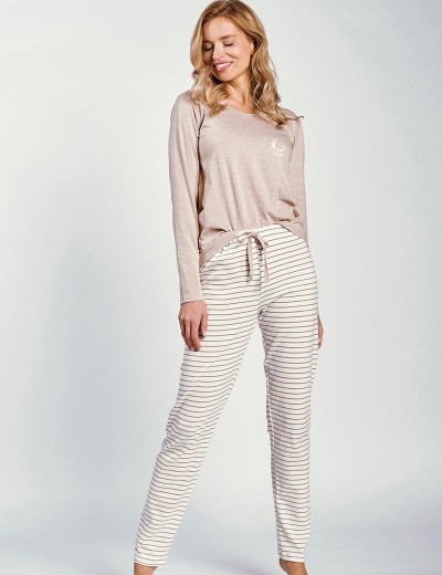 Хлопковая женская пижама Taro 3246 GINA, Цвет: бежевый, Размеры: XL, изображение 2