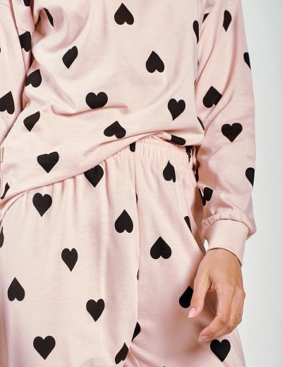 Пижама женская со штанами Taro 3206 HANNAH, Цвет: розовый/черный, Размеры: XL, изображение 3