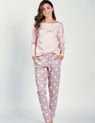 Хлопковая пижама с брюками Taro 3214/3268 LIBBY, Цвет: розовый/светло-лилов, Размеры: S, изображение 3