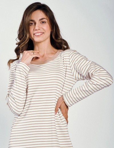 Женская трикотажная сорочка Taro 3227 MAGGIE, Цвет: светло-бежевый, Размеры: XL, изображение 3