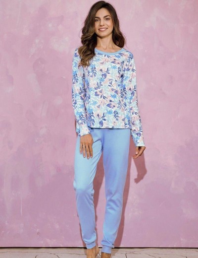 Трикотажная пижама с брюками Taro 3237 GINNY, Цвет: голубой, Размеры: XL, изображение 3