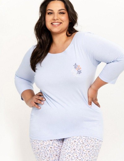 Пижама женская со штанами Taro 3240/3256/3257 ARIELLA, Цвет: светло-голубой, Размеры: 6XL, изображение 2