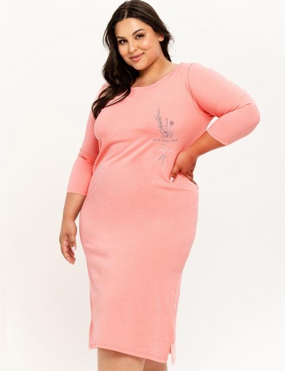 Женская хлопковая сорочка Taro 3242/3266/3267 ASHLEY, Цвет: розовый, Размеры: 6XL, изображение 2