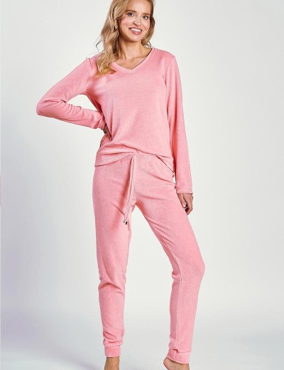 Женская махровая пижама Taro 3244 RUTH, Цвет: розовый, Размеры: XL, изображение 2