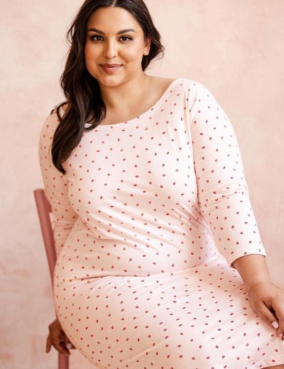 Хлопковая сорочка Taro 3259/3260 ANGIE, Цвет: светло-розовый, Размеры: 2XL, изображение 2