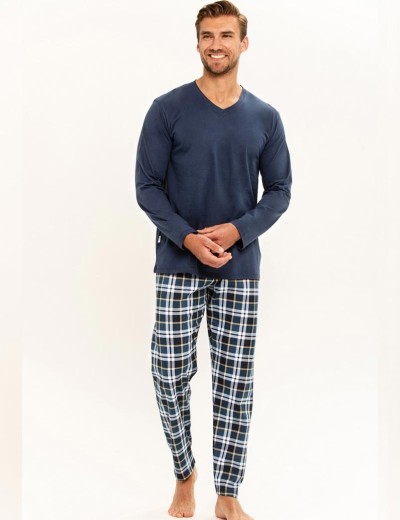 Пижама мужская со штанами Taro 3293/3294/3295 DARREN, Цвет: темно-синий, Размеры: 4XL, изображение 2