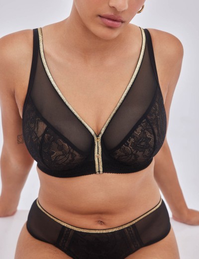 Бюстгальтер бралетт Alles CHIARA GOLD M bralette черный, Цвет: черный, Размеры: 65D, изображение 3 Бюстгальтер бралетт Alles CHIARA GOLD M bralette черный, Цвет: черный, Размеры: 65D, изображение 3