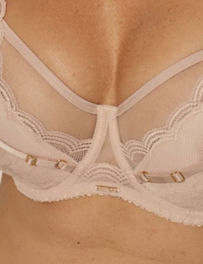 Полумягкий кружевной бюстгальтер Kinga ALICE 930-BC светло-бежевый, Цвет: светло-бежевый, Размеры: 100D, изображение 4