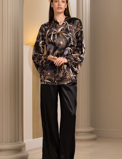 Шелковый комплект Mia-Amore SABINA 4296, Цвет: черный, Размеры: M, изображение 4