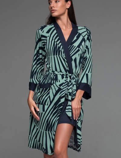 Трикотажный халат Mia-Amore COURTNEY 5203, Цвет: темно-синий, Размеры: S/M, изображение 4