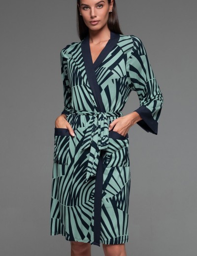 Трикотажный халат Mia-Amore COURTNEY 5203, Цвет: темно-синий, Размеры: S/M, изображение 2