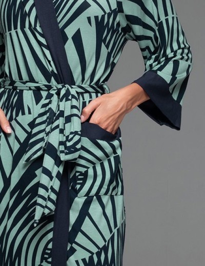 Трикотажный халат Mia-Amore COURTNEY 5203, Цвет: темно-синий, Размеры: S/M, изображение 5